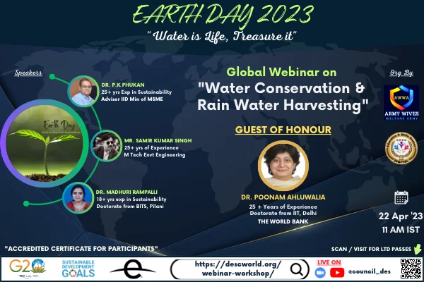 Global Webinar "Water Conservation and Rainwater HArvesting"