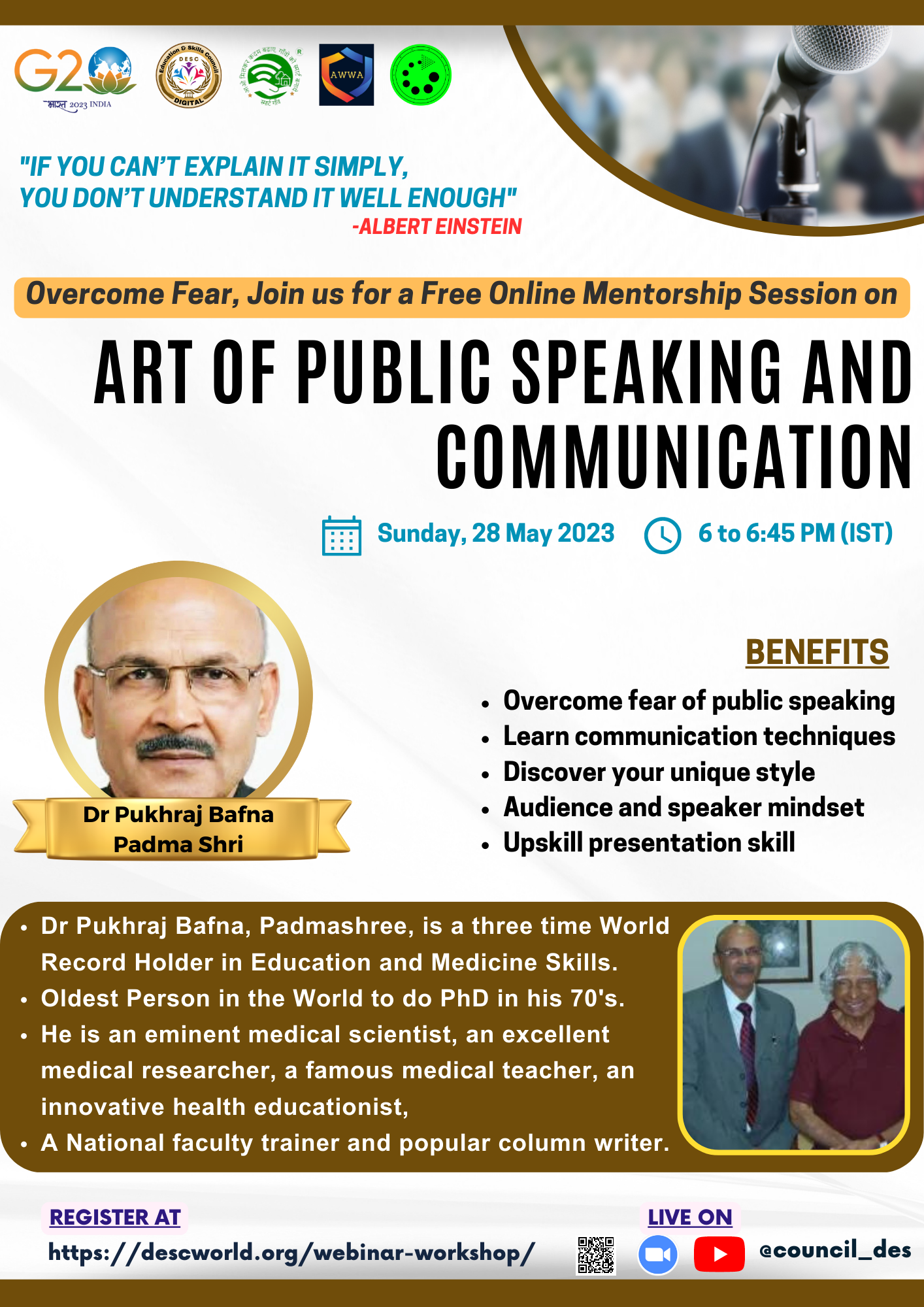 Art of public speaking and communication